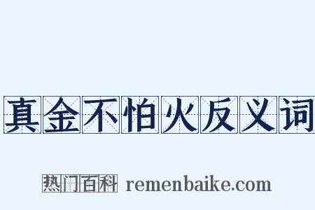 真金不怕火反义词是什么意思的图片